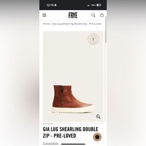 Frye Boots - Double Zipper Size 7